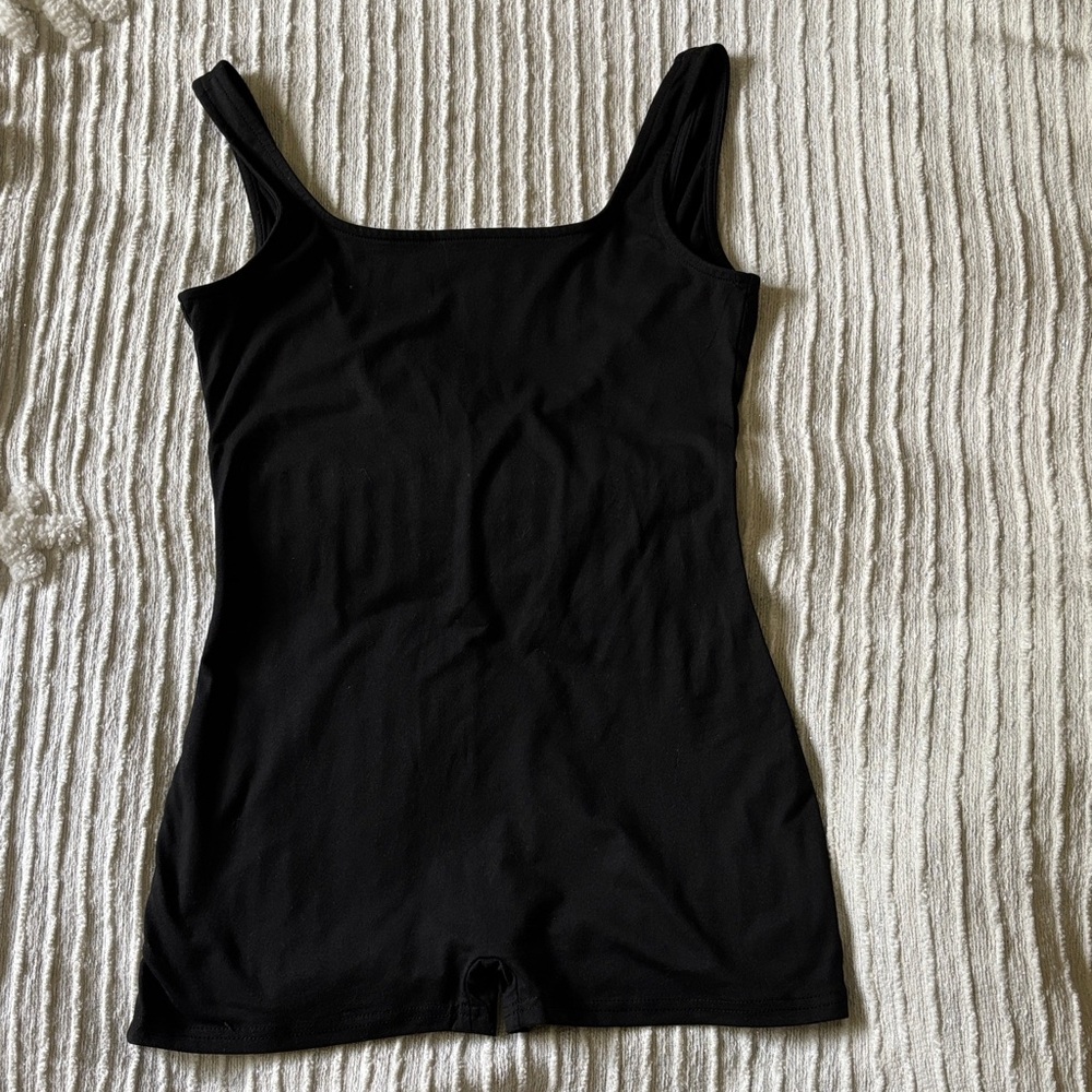 Women’s Cozy Black Ribbed Bodysuit